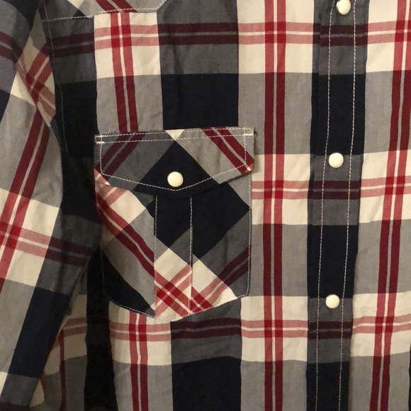 Coastal Pearl Snap Buttons Plaid Western Shirt - Picture 2 of 10